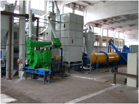 Wood pellet production line