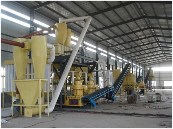 Straw briquette production line